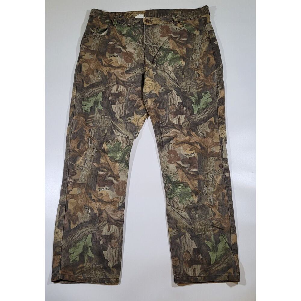 Duxbak Mens‎ Advantage Timber Camo Hunting Pants Brown Green 41x30 Straight Leg